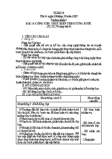Giáo án môn Tin học Lớp 3+4+5 - Tuần 28 - Năm học 2024-2025 - Trần Thị Thu Hoài