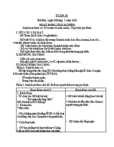 Kế hoạch bài dạy các môn Lớp 3 - Tuần 20 - Năm học 2024-2025 - Trần Thị Mai Hương