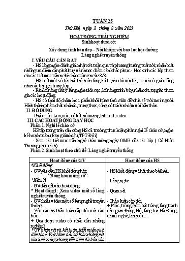Kế hoạch bài dạy các môn Lớp 3 - Tuần 25 - Năm học 2024-2025 - Phan Thị Duyên