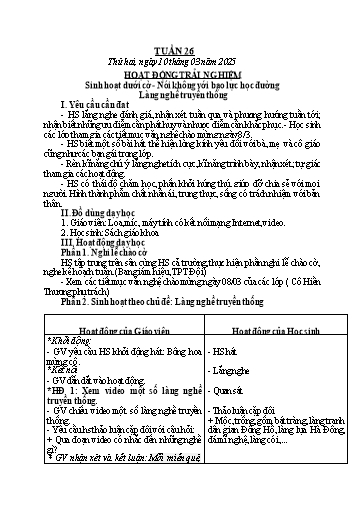 Kế hoạch bài dạy các môn Lớp 3 - Tuần 26 - Năm học 2024-2025 - Trần Thị Mai Hương