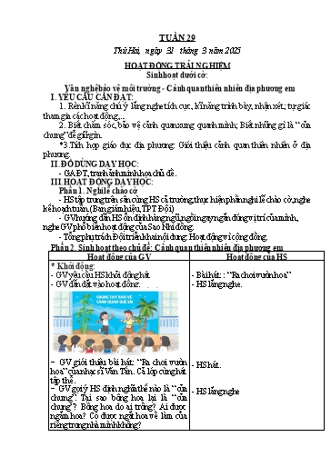 Kế hoạch bài dạy các môn Lớp 3 - Tuần 29 - Năm học 2024-2025 - Phan Thị Duyên