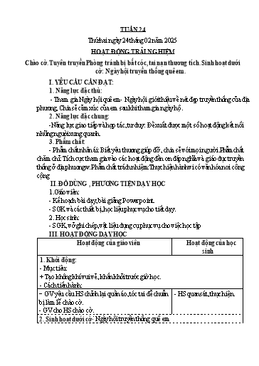 Kế hoạch bài dạy các môn Lớp 4 - Tuần 24 - Năm học 2024-2025 - Ngụy Thị Hồng Thủy