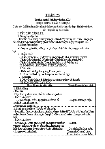 Kế hoạch bài dạy các môn Lớp 4 - Tuần 25 - Năm học 2024-2025 - Ngụy Thị Hồng Thủy