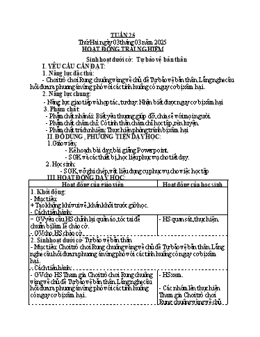 Kế hoạch bài dạy các môn Lớp 4 - Tuần 25 - Năm học 2024-2025 - Võ Thị Khánh Linh