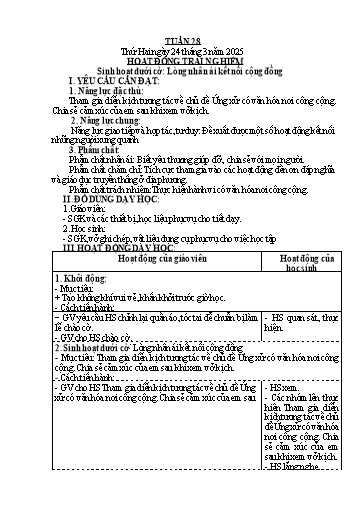 Kế hoạch bài dạy các môn Lớp 4 - Tuần 28 - Năm học 2024-2025 - Phan Thị Thu Hường