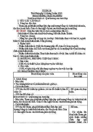 Kế hoạch bài dạy các môn Lớp 4 - Tuần 29 - Năm học 2024-2025 - Phan Thị Thu Hường