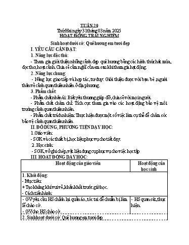 Kế hoạch bài dạy các môn Lớp 4 - Tuần 29 - Năm học 2024-2025 - Võ Thị Khánh Linh