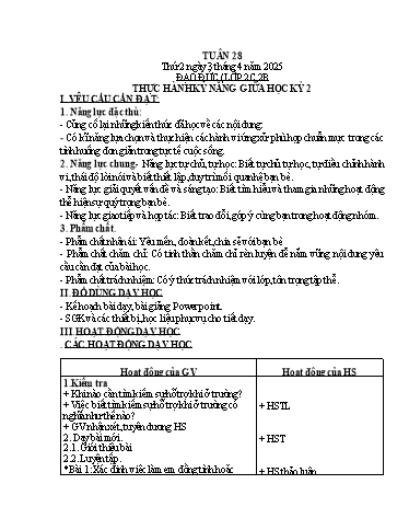 Kế hoạch bài dạy Đạo đức + Âm nhạc Khối Tiểu học - Tuần 28 - Năm học 2024-2025 - Nguyễn Thị Kim Quy