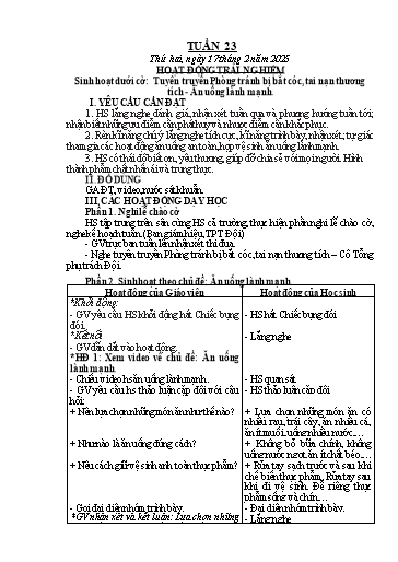 Kế hoạch bài dạy Lớp 3 - Tuần 23 - Năm học 2024-2025 - Hoàng Thị Thùy