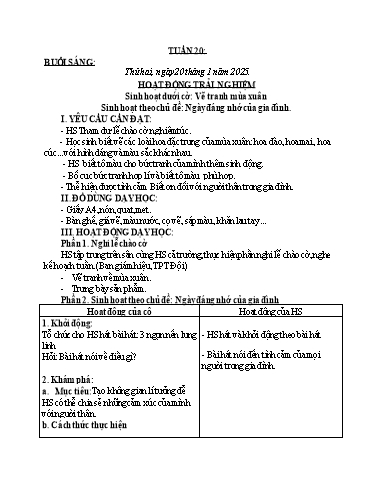Kế hoạch bài dạy Toán + Tiếng Việt Lớp 2 - Tuần 20 - Năm học 2024-2025 - Trần Thị Hoài Trang