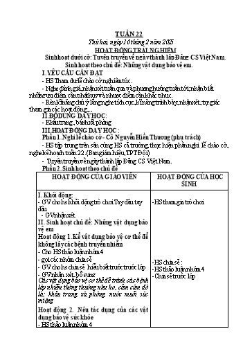 Kế hoạch bài dạy Toán + Tiếng Việt Lớp 2 - Tuần 22 - Năm học 2024-2025 - Lê Thị Thu Hà