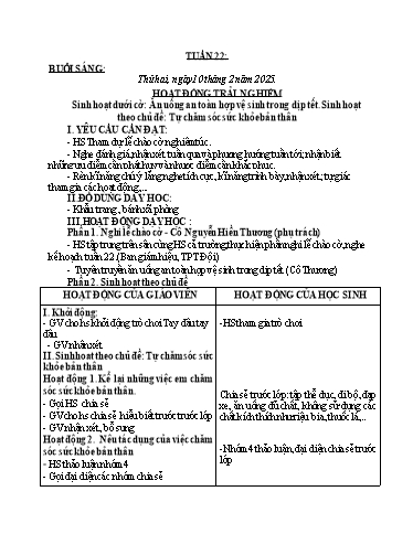 Kế hoạch bài dạy Toán + Tiếng Việt Lớp 2 - Tuần 22 - Năm học 2024-2025 - Trần Thị Hoài Trang