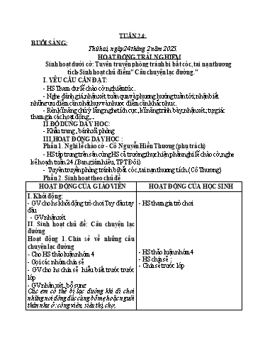 Kế hoạch bài dạy Toán + Tiếng Việt Lớp 2 - Tuần 24 - Năm học 2024-2025 - Trần Thị Hoài Trang