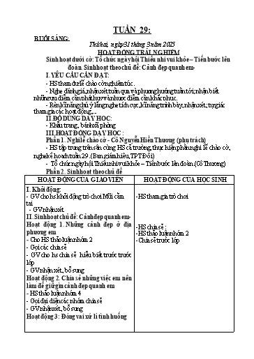 Kế hoạch bài dạy Toán + Tiếng Việt Lớp 2 - Tuần 29 - Năm học 2024-2025 - Trần Thị Hoài Trang